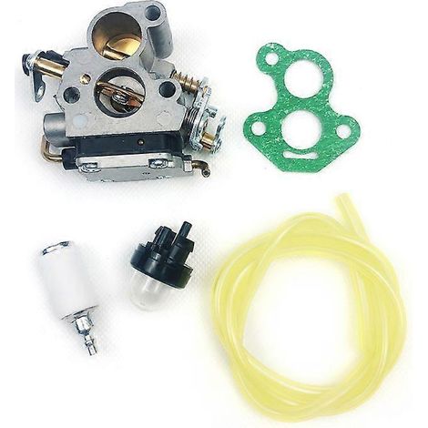 Carburateur compatible avec les tronçonneuses HUS 235, 235E, 236, 236E, 240 et 240E (références : 574719402 et 545072601). Comprend : tuyau d'essence, filtre et joint. (1/5)