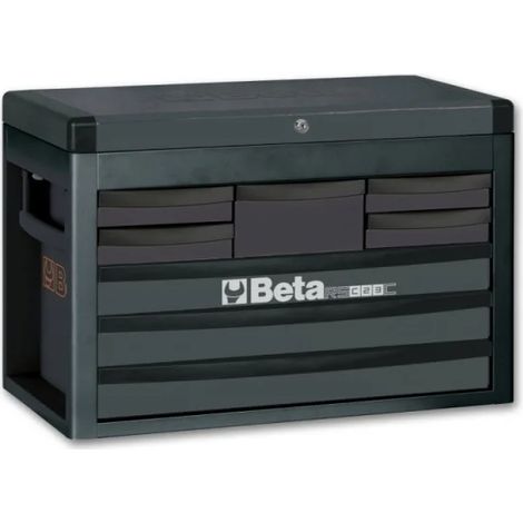 Beta – Servante d'atelier roulante 8 tiroirs – Dimensions 70x33x46,2 cm – Charge max 25 kg – Serrure centralisée – Poignées latérales rétractables - RSC23C