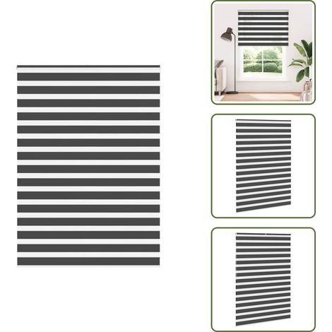 The Living Store Doppelrollo Schwarz 165x200 cm Stoffbreite 160,9 cm Polyester - Doppelrollo (1/5)
