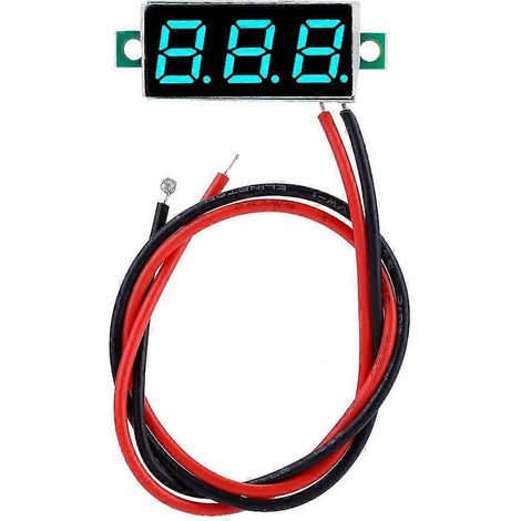 Stück digitales 0,28″-LED-Display-Voltmeter, Gleichspannungsmessgerät, 2,5–30 V (Blau)