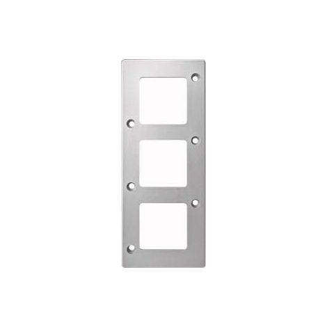 MERTEN 480360 CADRE, 3 PRISES, ARGENT MAT, CHAR