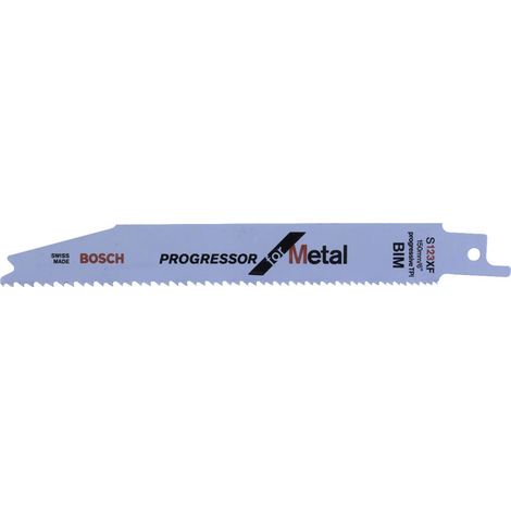 5 lames de scie sabre S 123 XF Progressor for Metal BOSCH 2608654402 (1/3)