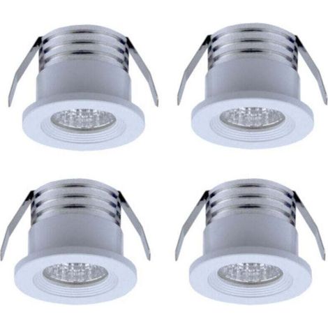 Lot De 4 Spots LED Encastrables   3W Blanc Chaud Éclairage Directionnel