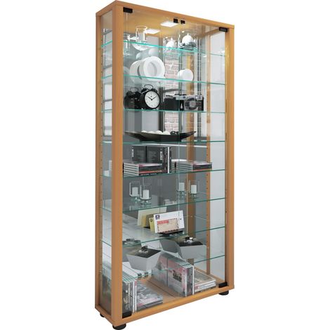 Vetro Stand Showcase Lumo Maxi Specchio 115x59x18 - VCM