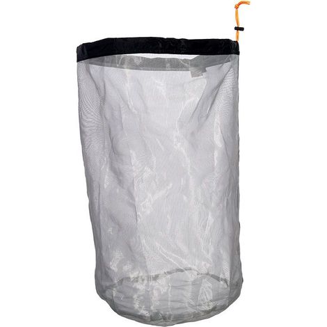 Sac rangement nylon maille – XXL noir – filet cordon – ultraléger – camping / randonnée / voyage (1/5)