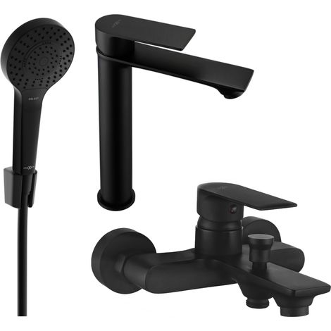 Mexen Royo R05 conjunto de bañera, negro - 72213R05-70