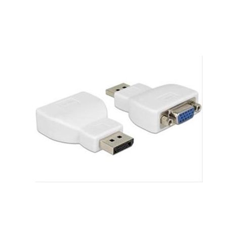 Adaptateur - DELOCK - 65568 - DisplayPort - VGA - 20 cm - Blanc