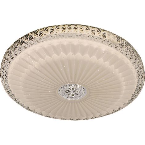 PLAFONIERA ROTONDA DESIGN 48W A LED LUCE EFFETTO STELLATO DIAMETRO 490 MM SILAMPLuce Neutra Naturale 4200k (1/5)