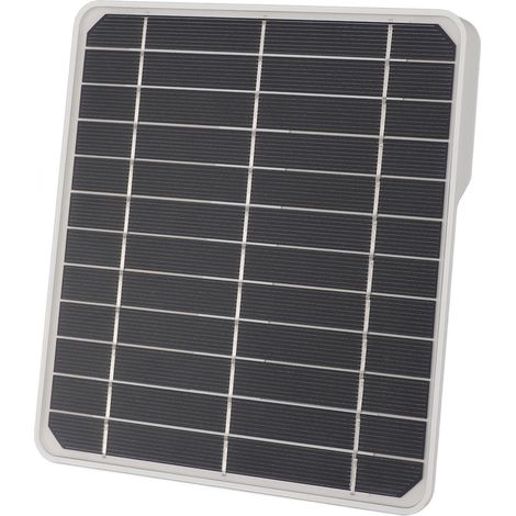 Panneau solaire 10 W pour caméra de sécurité, monocristallin en silicium, avec port USB et support réglable à 360° pour la maison. (1/5)