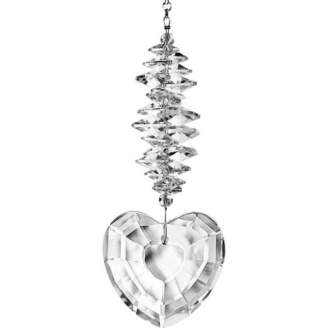 Prisme Solaire - Cristal K9 Forme Coeur - Captureur de Lumière pour Fenêtre Jardin Intérieur Extérieur - 1 Pièce (1/5)