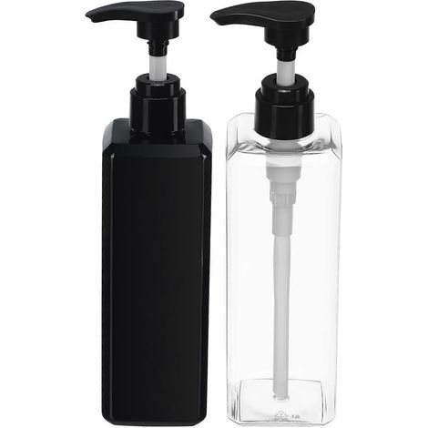 Filiyano-Lot de 8 flacons-pompes rechargeables, couleurs assorties - distributeurs de shampoing grande capacité avec couvercles étanches pour la (1/5)
