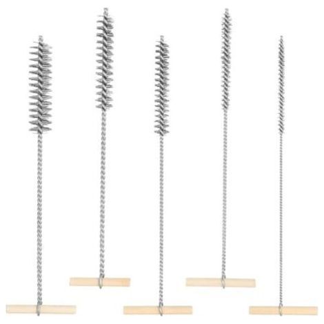 Lot de 5 brosses pour trous perçage - 8 mm/12 mm/16 mm/20 mm/25 mm Brosse métallique ronde en acier inoxydable nettoyage percussion Nettoyage efficace des