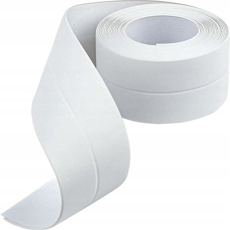 Cinta de sellado para bañeras, platos de ducha y lavabos, impermeable, 3 metros x 36 mm (1/5)