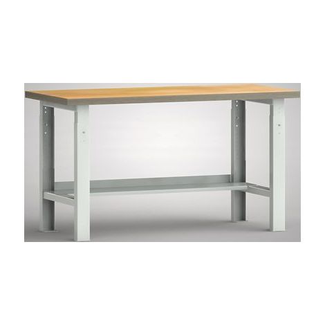 Werktisch 1500mm höhenverstellbar mit Stahlblechablage (1/2)