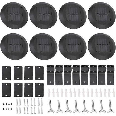 Éclairage solaire étanche 9LED pour gouttière, clôture et mur, lampe extérieure jardin terrasse allée (1/5)