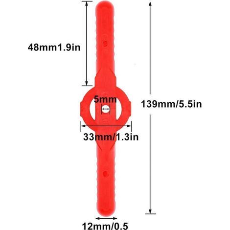 Lot de 50 lames de rechange pour tête de coupe-bordures en plastique (1/3)