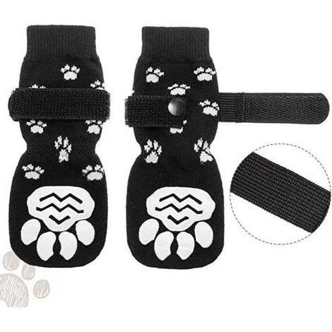 pares de calcetines antideslizantes para perros evitan laman patas, Protector patas perro doble cara excelente tracción suelos madera interiores (1/5)