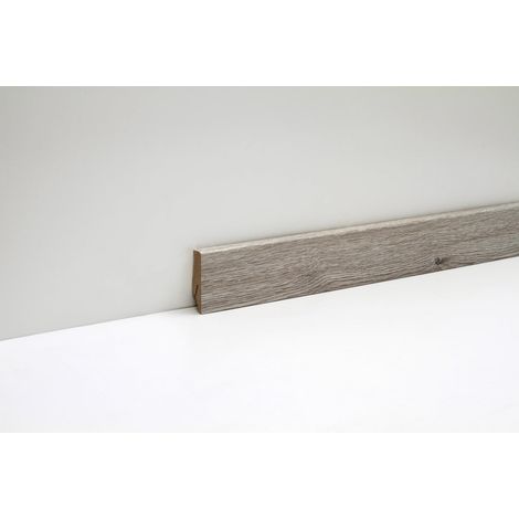 Classen Clip-Fußleiste 240 cm 58 x 19 mm Eiche Ivory grau Sockelleiste