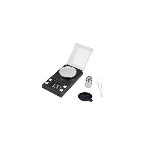 Balance électronique de poche avec écran LCD, précision au milligramme (0,001 g – 50 g), fonctions tare et calibration intégrées, compacte et portable, idéale pour un usage professionnel ou domestique (1/5)