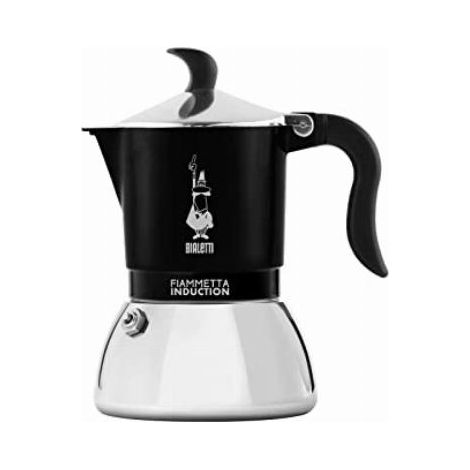 BIALETTI Caffettiera Induzione Fiammetta Nera 4 Tazze