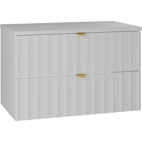 Meuble sous-vasque 80cm plan de toilette Lexa Blanc (1/5)