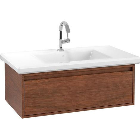 Villeroy &amp Boch Antheus Vanity unit B06610, 925 x 348 x 500 mm, montaggio a parete, 1 mobile estraibile, colorazione: Noce americano - B06610PV