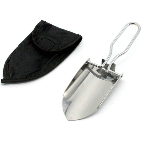 Pelle pliante portable pour le camping, la randonnée, le trekking et le jardinage, avec pochette de transport (1/3)