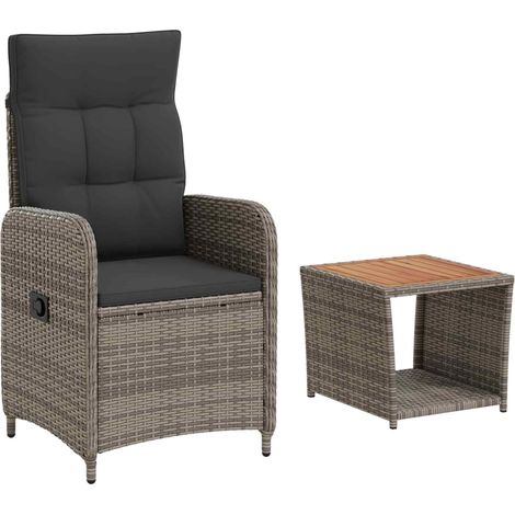 Maison Exclusive - Zahradní lounge set 2 ks Světlá šedá a tmavá šedá (1/5)