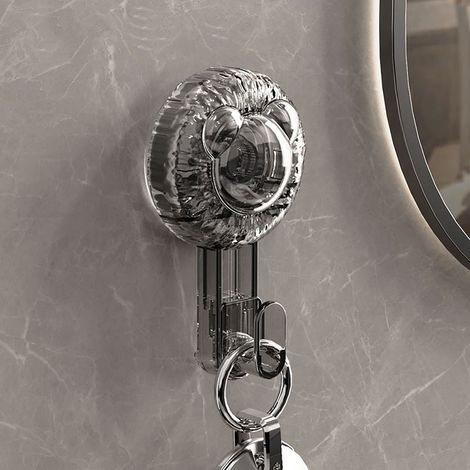Crochet De Suction - Pour Porte De Salle De Bain Et Miroir - Fixation Sans Perçage Sur Surface Lisse - Charge Maximale 3 2 Kg - Lot De 1 (1/5)