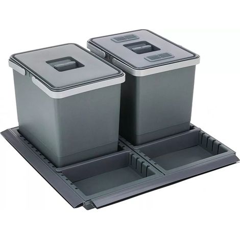 POUBELLE METRO 2X15 L P/TIROIR POUR CAISSON DE 600 MM