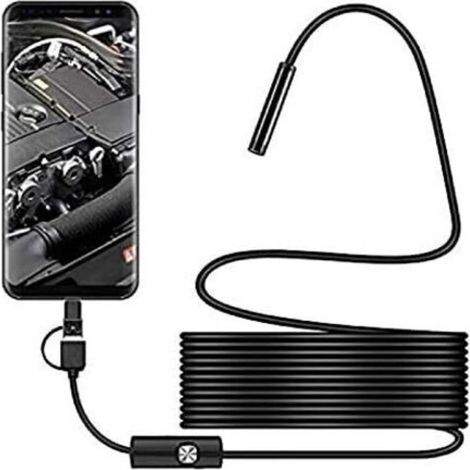 Caméra d'inspection de serpent USB, endoscope USB C étanche 2.0 MP IP67, caméra de type C avec 8 lumières LED réglables pour Android, PC