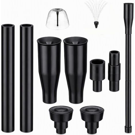 Kit de Buse pour Fontaine 8 Pièces, Tête de Fontaine Réglable pour Pompe de Bassin, Jet d'Eau Piscine et Élément d'Eau Décoratif d'Extérieur, Aquarium (1/5)
