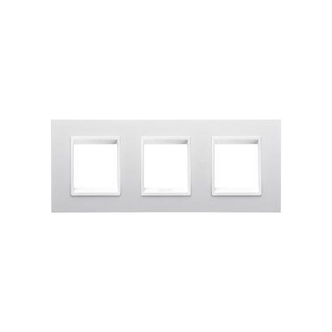 PLAQUE LUX INT. 2+2+2P H.MONOCHROME BL. GEWISS GW16226YB
