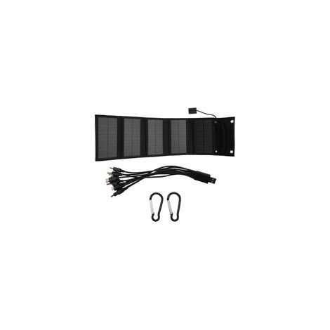 12W Pliable USB Panneau Solaire Cellule Portable Pliant éTanche Chargeur de Pour TéLéPhone Camping RandonnéE (1/4)