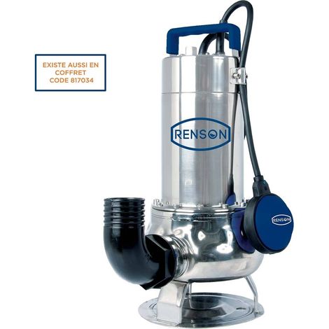 Pompe de relevage inox 0.75kW – Pour eaux très chargées – Installation facile – Idéale pour fosses septiques et drainage (1/4)