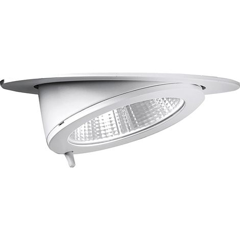 Downlight Encastré Orientable Loop Led 30W 4000K 36° Ip20 Blanc - Spot À Cardan Cri90 À Haut Rendement Pour Intérieurs - Rossini Illuminazione (1/5)