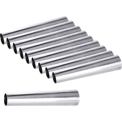 Tubos de confitería de 10 cm, 10 unidades.