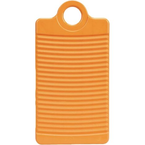 Mini asse per lavare i panni in plastica con motivo a strisce ondulate e foro per appendere la biancheria intima - Arancione (1/5)