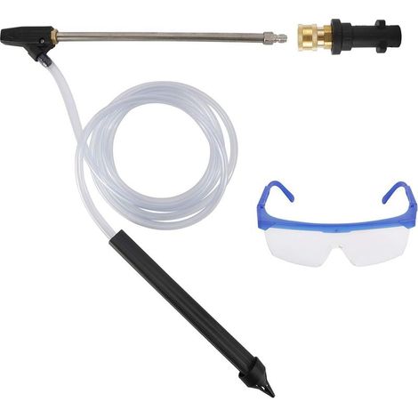 Kit de sablage pour Nettoyeur Haute Pression, Accessoire de sablage Humide 5000 PSI, sablage pour Nettoyeur Haute Pression avec buse céramique de Rechange, déconnexion Rapide 1/4 pouc (Noir)