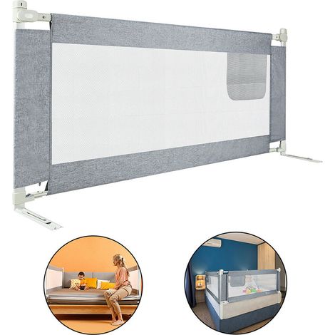 AUFUN Barrière de lit pour enfant - Avec fonction de levage et de protection contre les chutes -Innovant - Convient pour différents types --180 cm