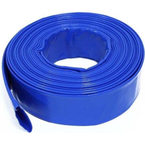 Manguera plana flexible de cloruro de polivinilo (PVC), manguera de jardín de alta presión, resistente a las heladas, a prueba de explosiones y al desgaste - 10 m x 25 mm (1/2)
