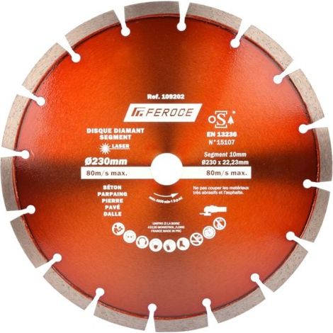 Disque Diamant Segment Laser 230 x 22.2mm FEROCE (1/2)