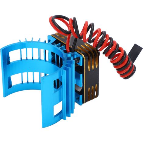 Ventilateur de refroidissement moteur en métal 36 mm pour voitures RC 1/12 et 1/10 (moteurs 540, 550 et 560) - Pièces de rechange bleues (1/5)