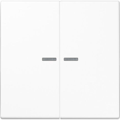 JUNG HOME Taster 2fach, mit Lichtleiter, Duroplast, Serie LS, alpinweiß BT LS 17102 WW (1/5)