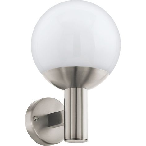 EGLO - Nisia-Z outdoor wall lamp stainless steel and white - RGB + TW - Zigbee, Bluetooth