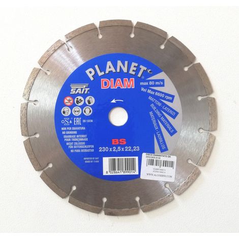 Sait planet diam bs disco diamantato da 230mm per edilizia mattoni laterizi (1/3)