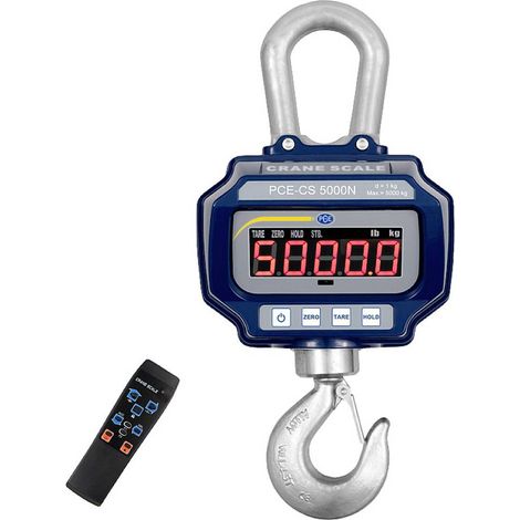 PCE Instruments PCE-CS 5000N Bilancia da gru PCE-CS 5000N Portata max. 5000 kg Risoluzione 1000 g a batteria ricaricabi (1/3)