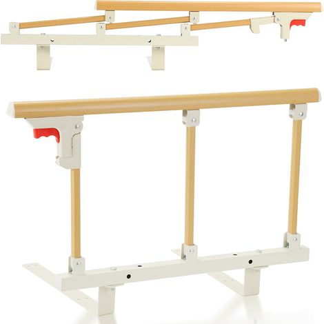 Bettgitter Klappbar für ältere Erwachsene, EIN Schlüssel Klappbar Metall Griff für Bett Senioren Bettgitter zum Ältere Senioren Erwachsene Fallschutz Bett Erwachsene (1/2)