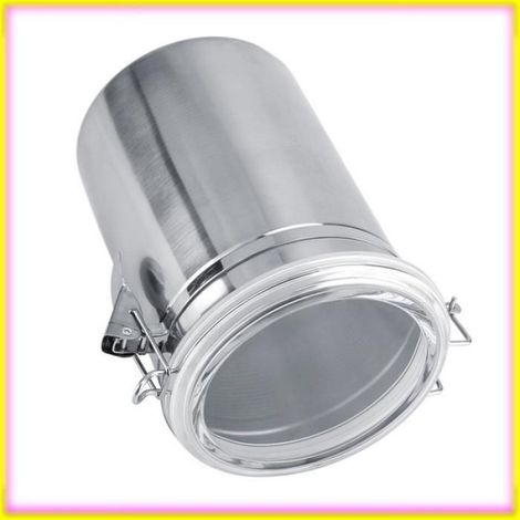 keenso Récipient en acier inoxydable scellé sous vide pour café, sucre, thé et graines - XL 39x39x12,5 cm / 15,4x15,4x4,9 pouces (1/5)