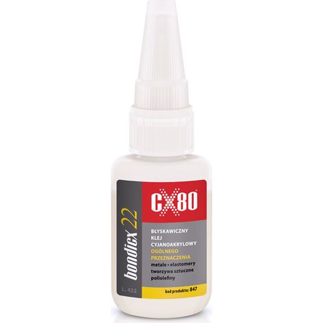 CX80 BONDICX 22 20G ADESIVO CIANOACRILATO AD ALTA VISCOSITÀ - COLLA SUPER TENUTA PROFESSIONALE